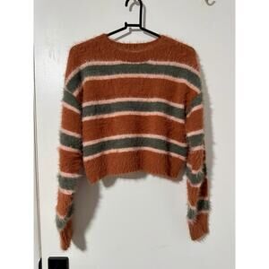 Full Tilt Women's XS Sweater Earth Tones Stripes